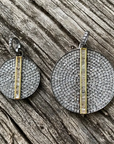 Pave Diamond Disc Pendant
