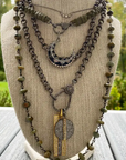 Pave Diamond Disc Pendant