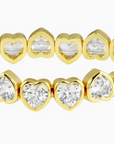 Stretchy Bezel Heart Bracelet
