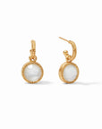 Fleur-De-Lis Hoop & Crystal Earring