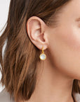Fleur-De-Lis Hoop & Crystal Earring