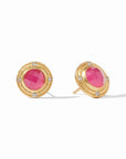 Astor Stone Stud - Iridescent Raspberry
