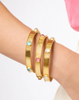 Catalina Stone Bangle - Capri Blue