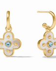 Gold Colette Hoop & Charm Chalcedony