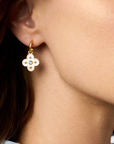 Gold Colette Hoop & Charm Chalcedony