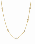 Gold Jolie Delicate Station CZ Necklace