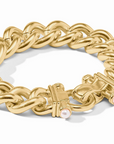 Gold Dolce Link Bracelet - Pearl L