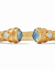 Gold Cannes Demi Cuff - Chalcedony