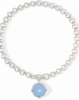 Honeybee Demi Neck- Silver/blue