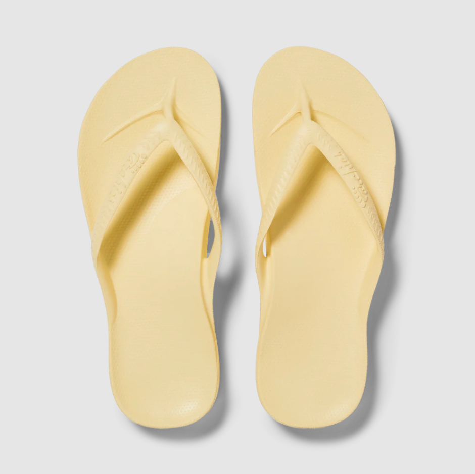 Archies arch support flip flops shops - 7M, 8W -color, LEMON !!!!!