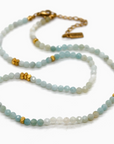 Gradient Amazonite Stone/Gold Necklace