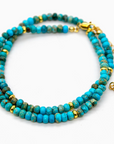 Turquoise Jasper + Gold Necklace
