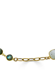 Gold Moonstone Kyanite Aquama Short Neck