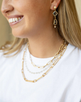 Asymmetrical Quartz Earrings
