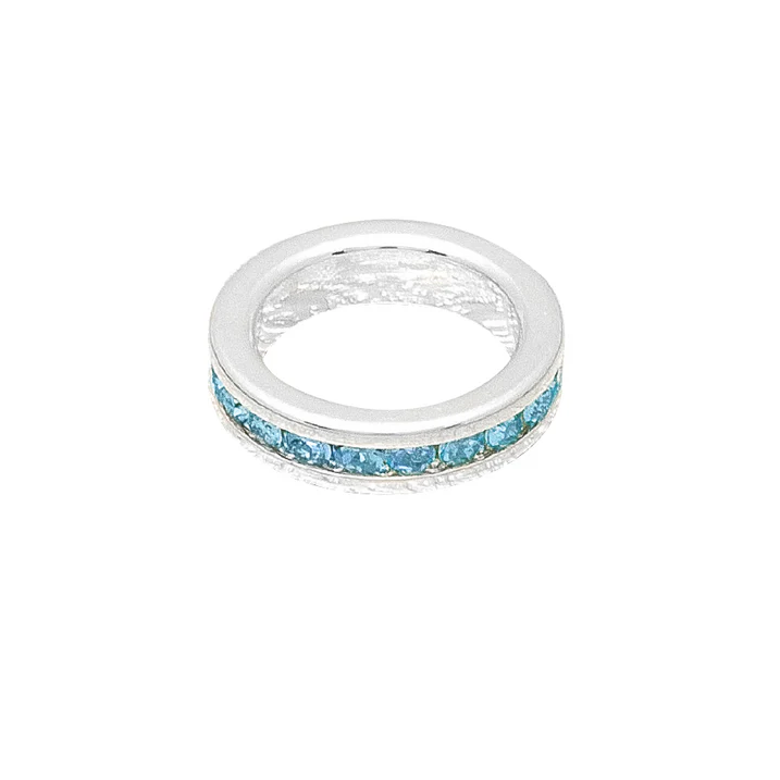 Birthstone Charm March White Gold
