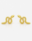 Textured Snake Stud Earrings