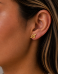 Textured Snake Stud Earrings