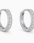 White Cz Huggie Hoop Earrings RP