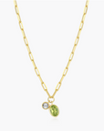 August Birthstone Necklace - Gold
