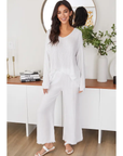 Linen Pant With Fringe Hem and Pockets