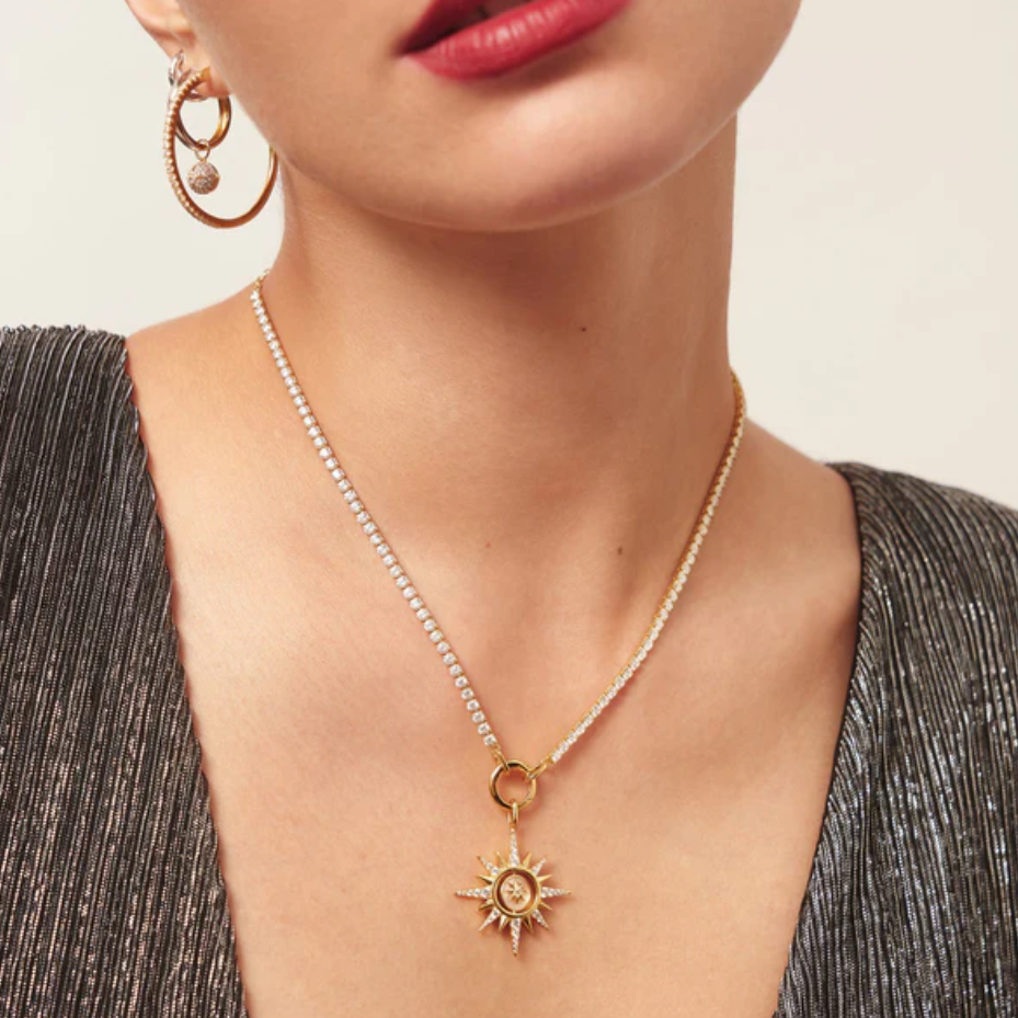 Gold Sparkle Charm Connector Chain