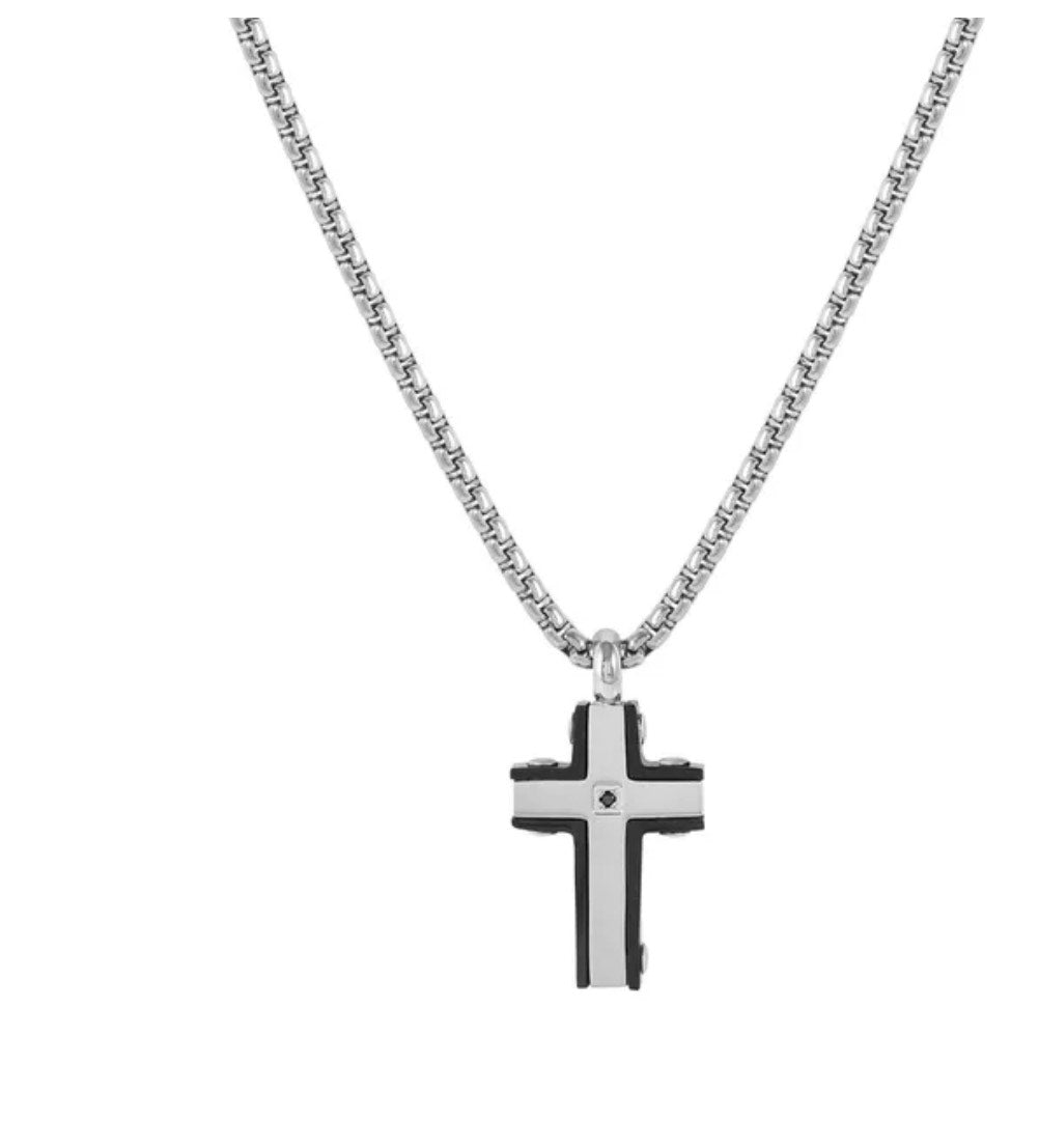 Strong Diamond Cross Necklace