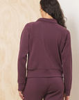 Merlot Truffle Cloud Fleece Collared Zip