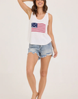 American Flag Sweater Tank