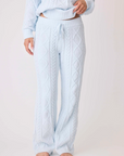 Chenille Cozy Cable Pant - Blue Air