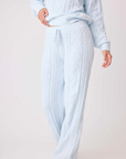 Chenille Cozy Cable Pant - Blue Air