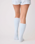 Chenille Cozy Cable Socks - Air Blue