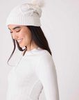 Chenille Cozy Cable Beanie - Ivory
