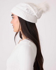 Chenille Cozy Cable Beanie - Ivory