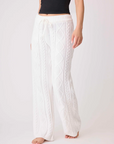 Chenille Cable Lounge Pant - Ivory