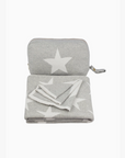 Ivory Stars Blanket/Burp Cloth Set