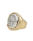 Gold Fira Framed Coin Ring