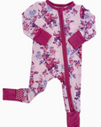 2-Way Zip Romper, Violet Rose