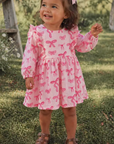 Ruffle Dress & Bloomer, Pink Bows