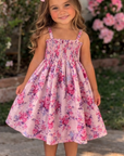 Muslin Smocked Tube Dress, Violet Rose