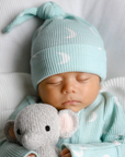 Waffle Knot Beanie - Light Blue Moon