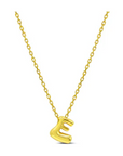 Bubble Lovable Letter Necklace - E Gold