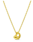 Bubble Lovable Letter Necklace - D Gold