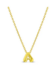 Bubble Letter Necklace - A Gold