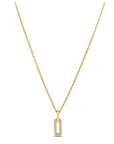 Elongated Drop Necklace Silver