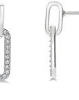 Elongated Drop Link Post Earring