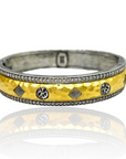 Vintage Labradorite Mota Coin Bangle