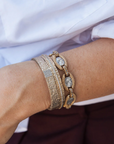 Gold Egy Crystal Bangle