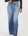 Denim Wide Leg Fleece