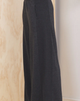 Washed Black Jersey Seamed Flare Plant