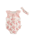 Pink Floral Baby Romper
